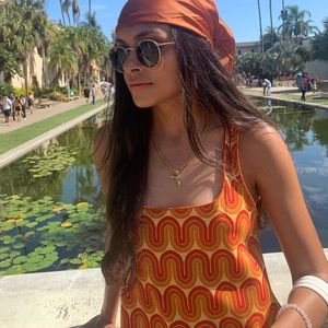 ZARA orange groovy dress